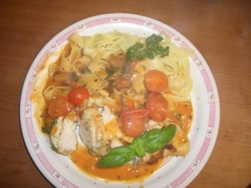 Hähnchenbrust gefüllt mit Tomatenpesto - Rezept