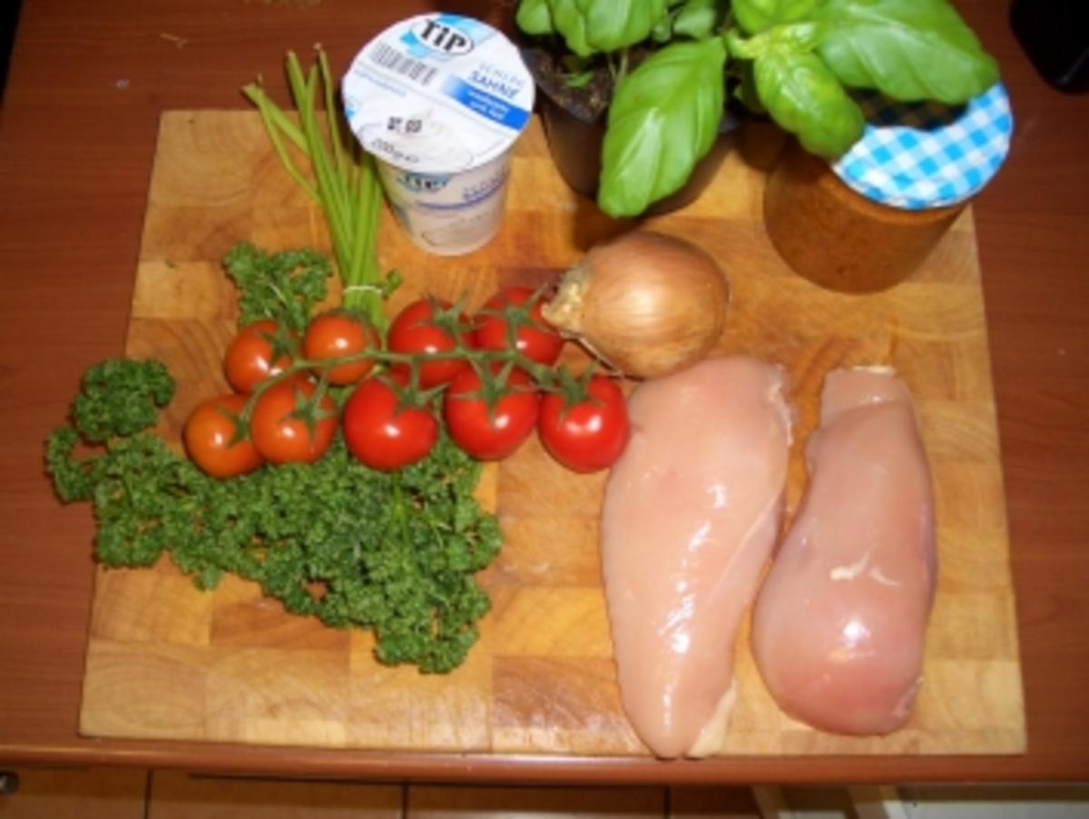 Hähnchenbrust gefüllt mit Tomatenpesto - Rezept