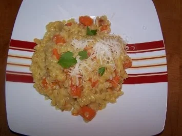 Rezept: 3 | Pasta mit Kürbis auf Risottoart 3 | Pasta mit Kürbis auf Risottoart - Rezept