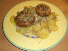 Gefüllte Champignon trifft Kräuter Kartoffel - Rezept