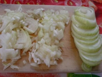 Senfeier mit Püree & Röstzwiebeln - Rezept