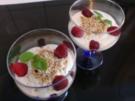 Schmandcreme auf Himbeeren - Rezept