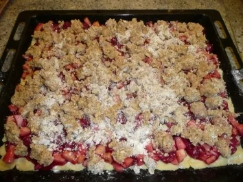 Feine Kirsch -Apfel Streuselschnitten - Rezept