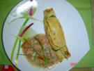 Gefüllte Pfannkuchen mit Champignonrahmsauce - Rezept