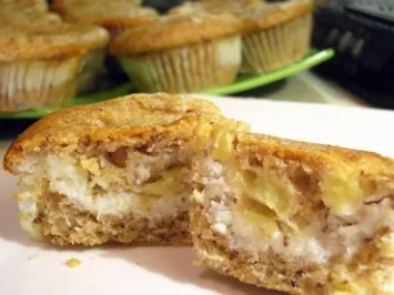 Rezept: Muffins: Apfel-Nuss mit Kokos-Creme-Füllung Muffins: Apfel-Nuss mit Kokos-Creme-Füllung - Rezept