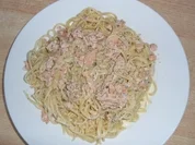 Spaghetti mit Räucherlachssauce a la Nadine - Rezept