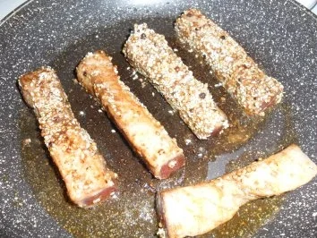 Thunfisch gebraten auf Linsen-Mango-Gemüse bzw. Gemüse fruchtig-scharf - Rezept - Bild Nr. 7