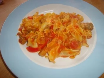 Nudel-Chaos mit Pangasiuswürfeln und Paprika - Rezept - Bild Nr. 12