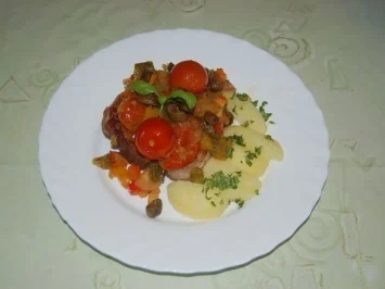 Mediteranes Schweinerückensteak - Rezept