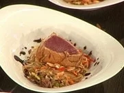 Karamellisierter Thunfisch mit Glasnudelsalat - Rezept