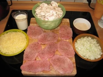 Überbackene Champignonkoteletts - Rezept