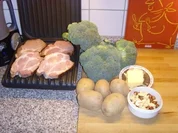 Gegrilltes Kasslerkamm mit Butter Broccoli... - Rezept