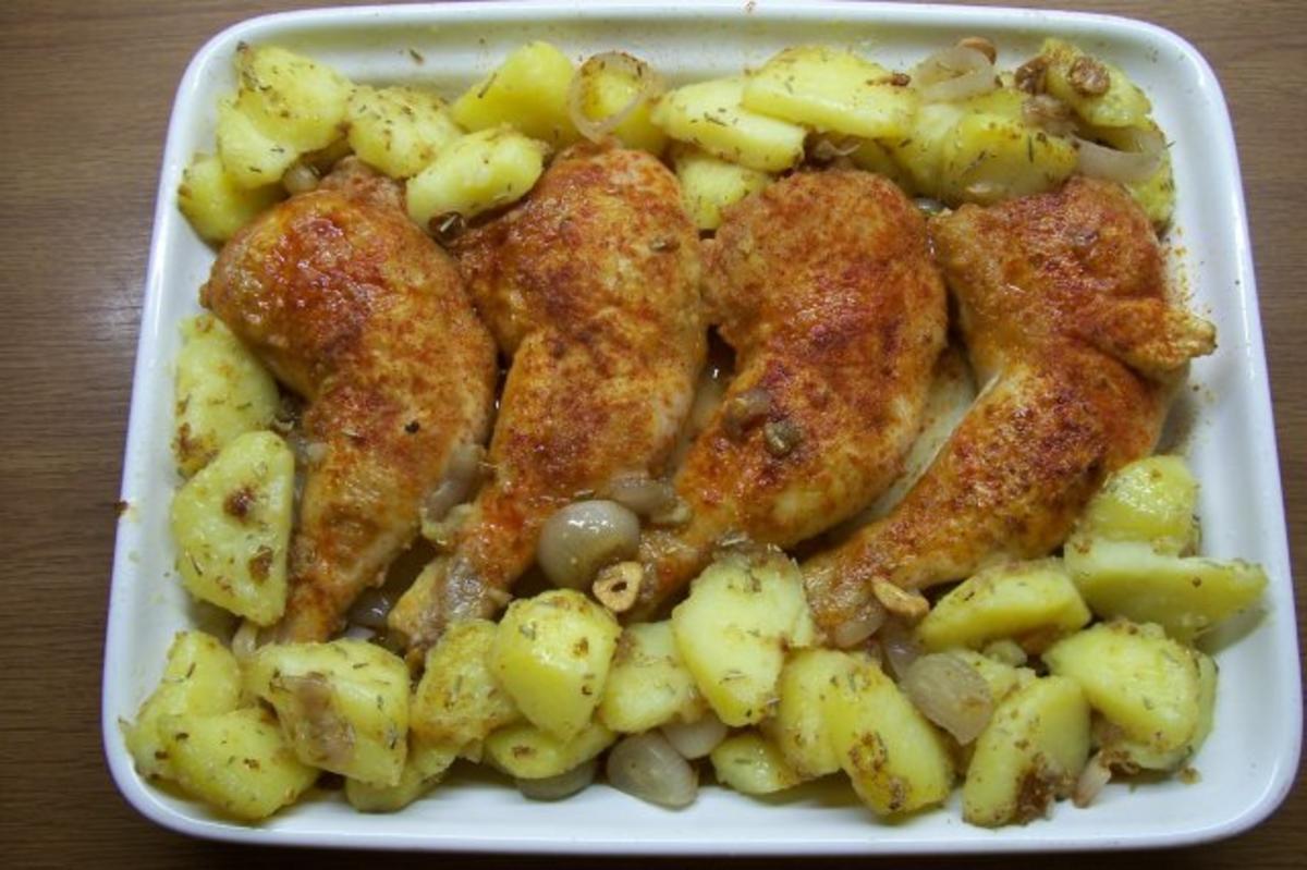 Rosmarin-Hähnchen mit Kartoffeln - Rezept