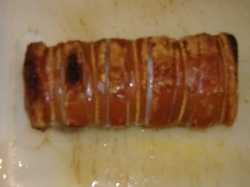 Spanferkelrücken mit Schmorgemüse und Biersenfsauce - Rezept