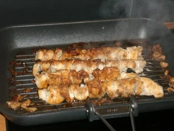 Rezept: würzige Hähnchenspieße würzige Hähnchenspieße - Rezept