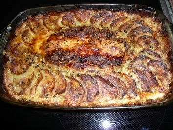 Hackbraten mit Kartoffelgratin - Rezept