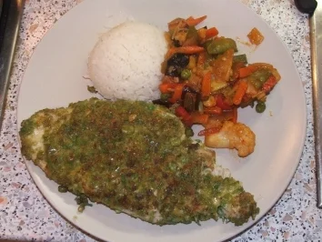 Hühnerbrust in Wasabikruste - Rezept