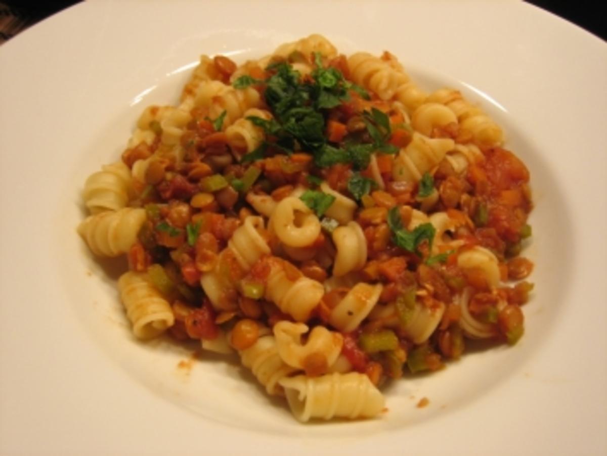 Linsen Gemüse Bolognese Rezept mit Bild kochbar de