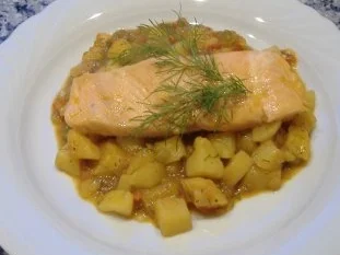 Lachs im Schmortopf - Rezept