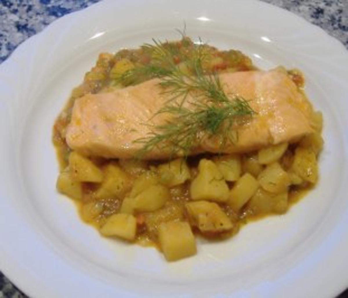 Bilder für Lachs im Schmortopf - Rezept