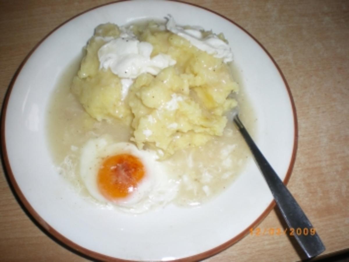 Bilder für Süß Saure Eier mit Kartoffelpürre - Rezept