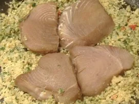 Rezept: Schwertfisch in Mandelsauce Bild Nr. 2 Schwertfisch in Mandelsauce - Rezept - Bild Nr. 2