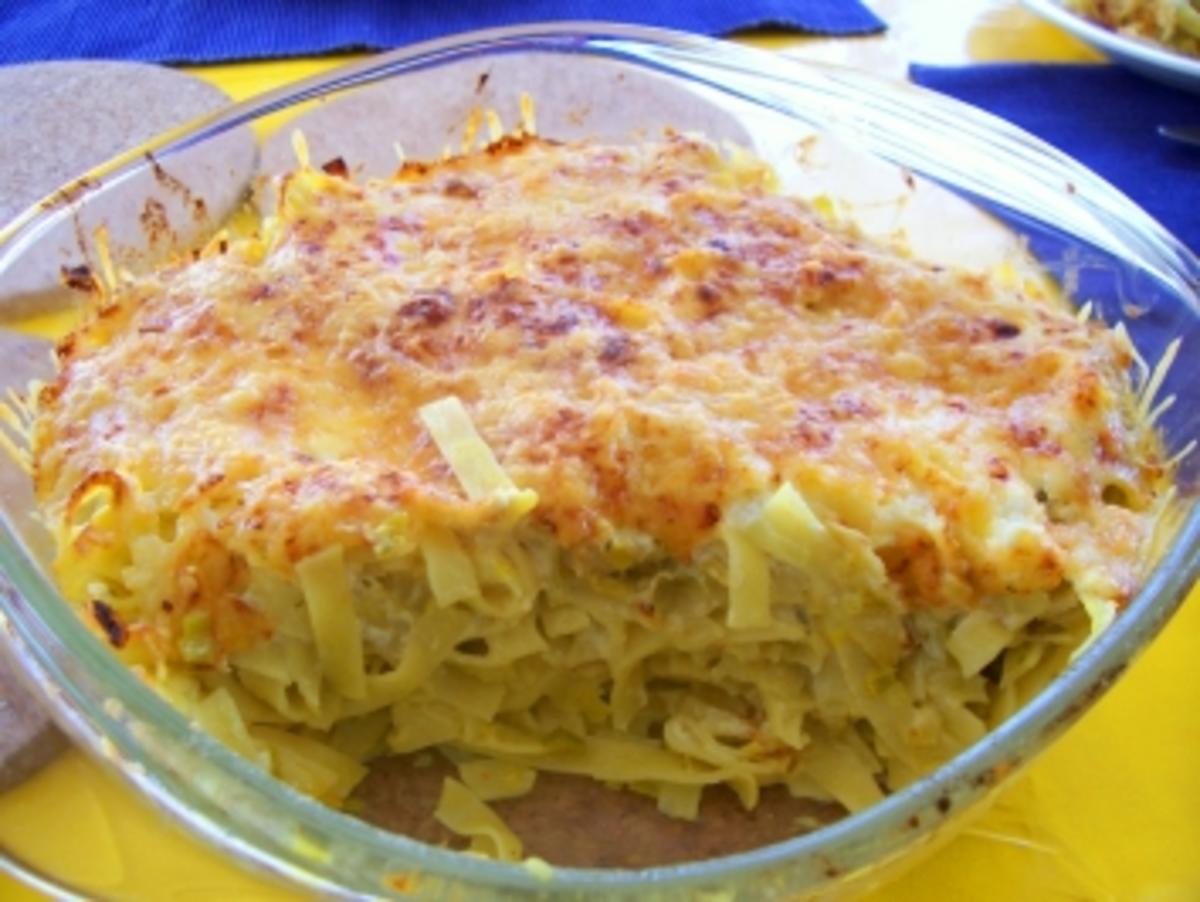 Bilder für GRATIN: Reste-Tortilla + Nudel-Gratin - Rezept