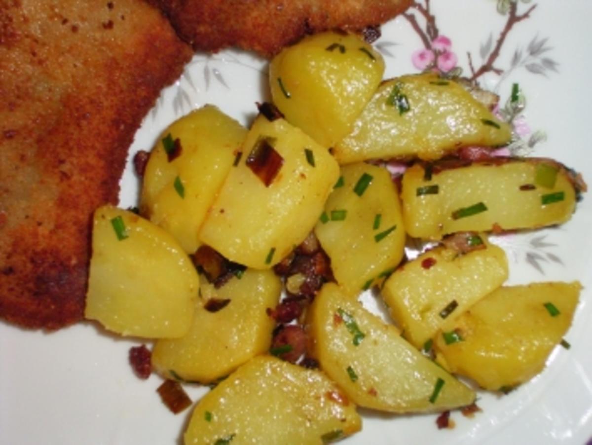 Bratkartoffeln mit Lauch und Speck - Rezept