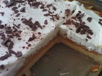 Apfelkäsekuchen mit Sahnehaube (glutenfrei) - für ein Blech - Rezept