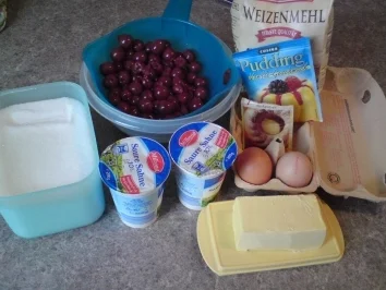 Kirsch-Schmad Kuchen - Rezept