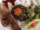 Gebratene Entenbrust auf Belugalinsensalat - Rezept