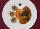 Rehschulter mit Sternanis und Semmelknödel-Talern - Rezept