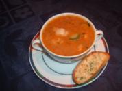 Fischsuppe nach toscanischer Art mit geröstetem Brot - Rezept