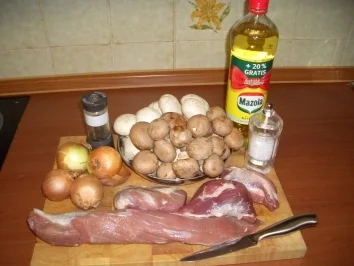 Schweinefilet mit Champignon-Zwiebel Haube - Rezept - Bild Nr. 2