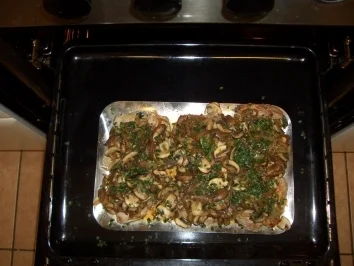 Schweinefilet mit Champignon-Zwiebel Haube - Rezept - Bild Nr. 6