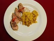 Safranrisotto mit Steinpilzen dazu Schweinefilet (Christian Kohlunds) - Rezept