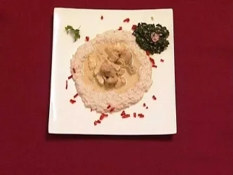 Rezept: Fischcurry à la Mama auf Risotto und Chashew-Spinat (Indira Weiss) Fischcurry à la Mama auf Risotto und Chashew-Spinat (Indira Weiss) - Rezept