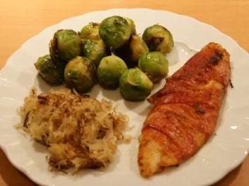 Rezept: Pangasius Filet mit Serranoschinken Pangasius Filet mit Serranoschinken - Rezept