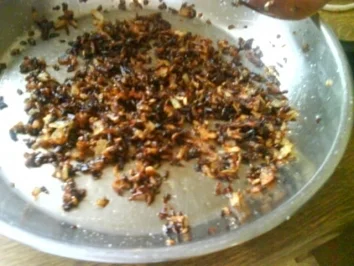 Kartoffelbrei mit Sellerieschnitzel und Zwiebeln - Rezept