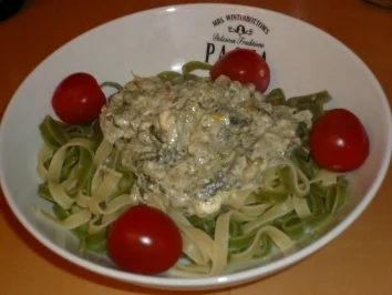 Pasta mit Schafskäse und Spinat - Rezept - Bild Nr. 3