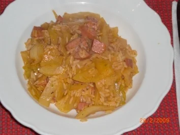Weißkraut-Reispfanne - Rezept