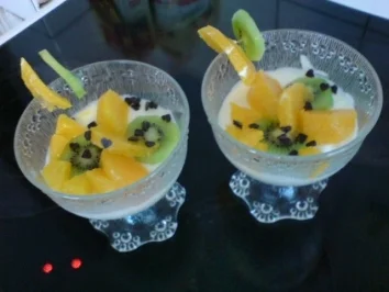 Rezept: Joghurt-Mousse mit Früchten Joghurt-Mousse mit Früchten - Rezept