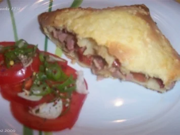 Rezept: Pizza „Calzone“ auf die schnelle Art Pizza „Calzone“ auf die schnelle Art - Rezept