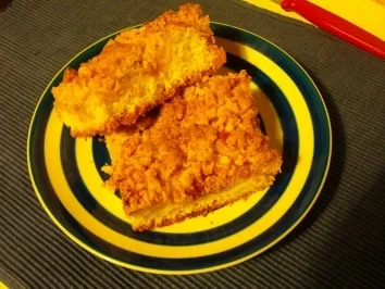 Rezept: Hefe-Streuselkuchen mit Kürbis-Citronenmarmelade Hefe-Streuselkuchen mit Kürbis-Citronenmarmelade - Rezept