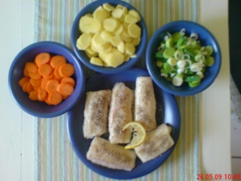 Leckerer Fischauflauf mit Senfsoße - einfach - 48 kcal/100g