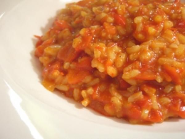 Rotes Paprika-Risotto - Rezept mit Bild - kochbar.de