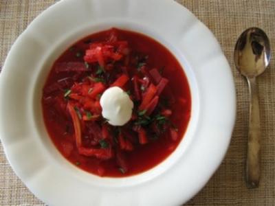 Rezept: OMA BERTA s Borschtsch mal etwas anders Oma war Köchin in Sibir. Vertriebenen LAGER OMA BERTA s Borschtsch mal etwas anders Oma war Köchin in Sibir. Vertriebenen LAGER - Rezept