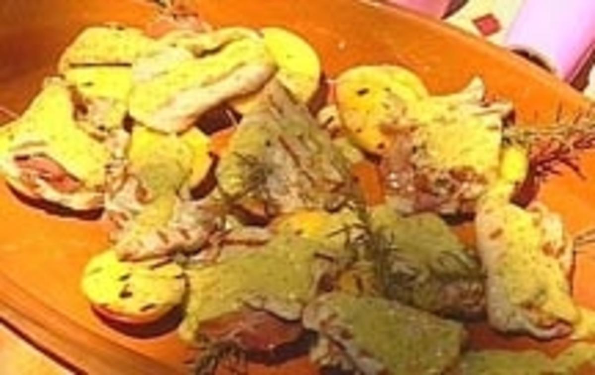 Saltimbocca mit gegrillten Pfirsichen - Rezept