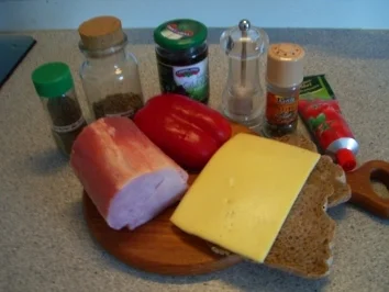 Rezept: Kassler-rum-weg-Toast Kassler-rum-weg-Toast - Rezept