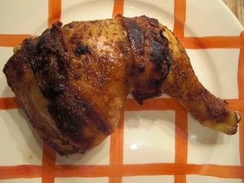 Bacon - Hähnchenschenkel mit Knoblauch- Honigmarinade - Rezept